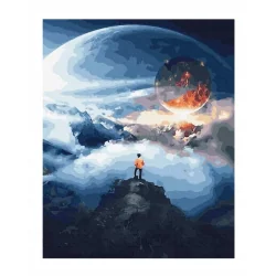 MALOWANIE PO NUMERACH KOSMICZNY PODRÓŻNIK 40X50 CM