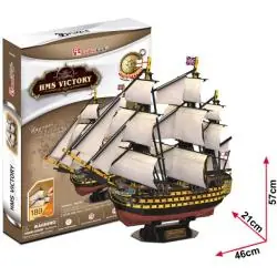 PUZZLE 3D ŻAGLOWIEC HMS VICTORY CUBIC FUN 10+