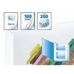 ALBUM NA ZDJĘCIA 10X 15 CM Z BIAŁYMI KARTAMI 100 STRON ZIELONY HAMA BRUSHSTROKE