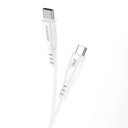 KABEL USB-C DO USB-C FONENG X73 60W SZYBKIE ŁADOWANIE 1M BIAŁY