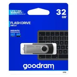 PENDRIVE 32GB USB 2.0 GOODRAM UTS2 CZARNY Z METALOWĄ OSŁONĄ