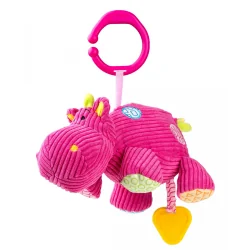 PLUSZOWA ZABAWKA HIPPO Z POZYTYWKĄ DLA NIEMOWLĄT BABYONO 0+