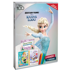 DISNEY KRAINA LODU. ZESTAW FANKI: 3 KSIĄŻKI + KREDKI