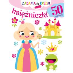 KSIĘŻNICZKI. ZADANIA DLA KREDKI. KOLOROWANKA Z NAKLEJKAMI