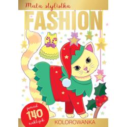 KOTKI. MAŁA STYLISTKA FASHION. KOLOROWANKA Z NAKLEJKAMI
