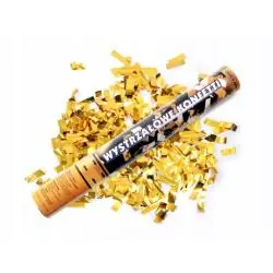 TUBA Z KONFETTI ZŁOTY 40CM PARTYDECO