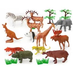 ZWIERZĘTA EGZOTYCZNE FIGURKI 18 ELEMENTÓW ANEK 3+