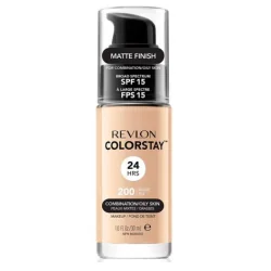 PODKŁAD DO TWARZY KRYJĄCY CERA TŁUSTA MIESZANA 200 NUDE MATTE FINISH 30ML REVLON COLORSTAY