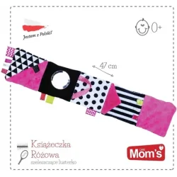 SENSORYCZNA KSIĄŻECZKA KONTRASTOWA MOM\'S CARE RÓŻOWA 0+