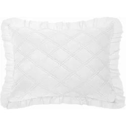 POSZEWKA Z FALBANKĄ BIAŁA 50x70 DEKORACYJNA RUFFY