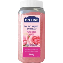 ODPRĘŻAJĄCA SÓL DO KĄPIELI RÓŻANA 800G ON LINE