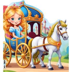 KARETA Z KSIĘŻNICZKĄ. KOLOROWANKA Z BROKATEM