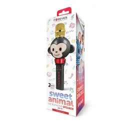 MIKROFON Z GŁOŚNIKIEM BLUETOOTH FOREVER ANIMAL CZARNY
