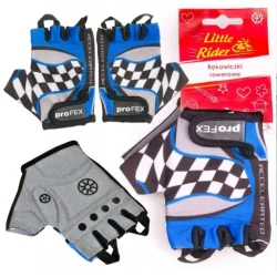 RĘKAWICE ROWEROWE DZIECIĘCE PROFEX NIEBIESKIE ROZMIAR S