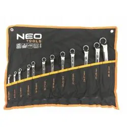 ZESTAW KLUCZY OCZKOWYCH ODGIĘTYCH 6-32 MM NEO 12 ELEMENTÓW