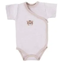BODY NIEMOWLĘCE BAWEŁNIANE Z KRÓTKIM RĘKAWEM ROZPINANE ROZMIAR 56