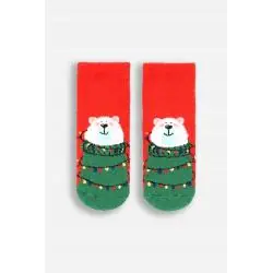 SKARPETKI ŚWIĄTECZNE DZIECIĘCE Z MISIEM ROZMIAR 33-36 COCCODRILLO