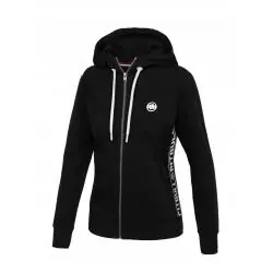 DAMSKA BLUZA CZARNA ROZPINANA Z KAPTUREM PITBULL FRENCH TERRY ROZMIAR S