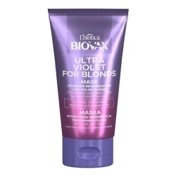 MASKA INTENSYWNA REGENERACJA TONOWANIE KOLORU WŁOSY BLOND I SIWE ULTRA VIOLET 150ML L`BIOTICA