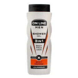 ŻEL POD PRYSZNIC DLA MĘŻCZYZN 3W1 SPICY ORANGE + GUARANA 400ML ON LINE