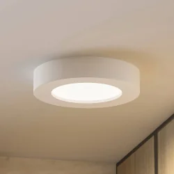 LAMPA SUFITOWA LED PRIOS EDWINA 18 CM BIAŁA IP44 CCT