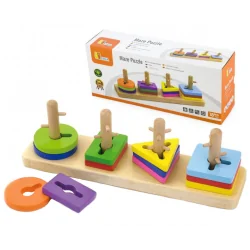 DREWNIANE KLOCKI Z SORTEREM KSZTAŁTÓW VIGA 18M+
