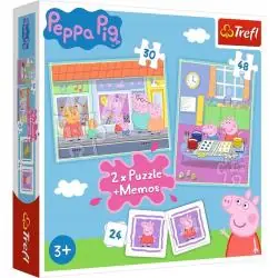 PUZZLE ŚWINKA PEPPA + MEMO 102 ELEMENTY TREFL 3+