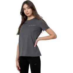T-SHIRT KOSZULKA DAMSKA 4F BAWEŁNIANA Z OKRĄGŁYM DEKOLTEM SZARA ROZMIAR S