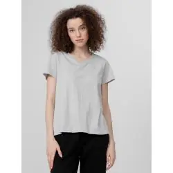 T-SHIRT KOSZULKA DAMSKA 4F TSD352 BAWEŁNA LUŹNY KRÓJ DEKOLT V