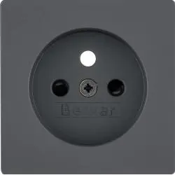 BERKER 3965766086 PŁYTKA CZOŁOWA GNIAZDA Z UZIEMIENIEM ANTRACYT AKSAMIT Q.1/Q.3/Q.7