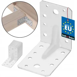 KĄTOWNIK WZMOCNIONY CIESIELSKI Z PRZETŁOCZENIEM 90X90X65 ŁĄCZNIK MONTAŻOWY DO DREWNA 12SZT.