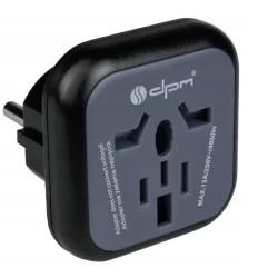 ADAPTER PODRÓŻNY EUROPA PF01EU-B DO WTYCZEK A B G I CZARNY