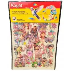 NAKLEJKI HOLOGRAFICZNE BAJKOWE 3 ARKUSZE BŁYSZCZĄCYCH NAKLEJEK