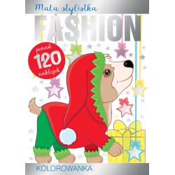 PIESKI. MAŁA STYLISTKA FASHION. KOLOROWANKA Z NAKLEJKAMI