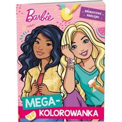 BARBIE. MEGA KOLOROWANKA. BROKATOWE NAKLEJKI