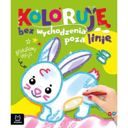 ZAJĄCZEK. KOLORUJĘ BEZ WYCHODZENIA POZA LINIĘ. BROKATOWA KOLOROWANKA