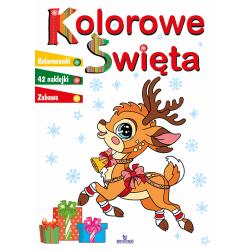 KOLOROWE ŚWIĘTA. KOLOROWANKA Z NAKLEJKAMI