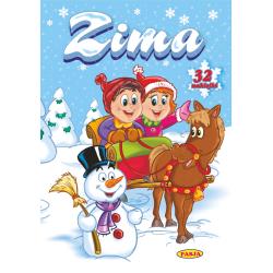 ZIMA. KOLOROWANKA Z NAKLEJKAMI