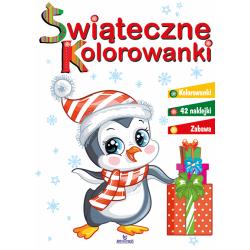 ŚWIĄTECZNE KOLOROWANKI Z NAKLEJKAMI