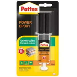 KLEJ EPOKSYDOWY PATTEX POWER EPOXY 5MIN 25ML – UNIWERSALNY, BEZBARWNY, WYTRZYMAŁY