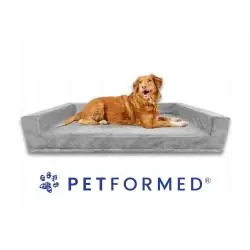 MATERAC LEGOWISKO ORTOPEDYCZNE DLA PSA Z BOCZKAMI PETFORMED XXL 120X71 CM SZARE