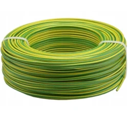 PRZEWÓD H07V-K (LGY) 6 MM² ŻÓŁTO-ZIELONY 100 M INSTALACYJNY