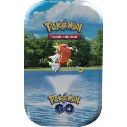 MINI PUSZKA POKEMON GO MAGIKARP TIN Z KARTAMI I NAKLEJKĄ
