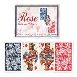 ZESTAW KART ROSE DO GRY W PASJANSA KWIATOWY MOTYW PIATNIK 7+