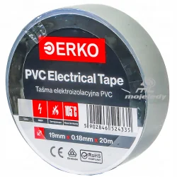 TAŚMA IZOLACYJNA PVC SZARA 19MM 20M TPVC PROFESJONALNA