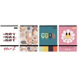 KOŁONOTES W KRATKĘ 96 KARTEK A6 ZAMYKANY NA GUMKĘ