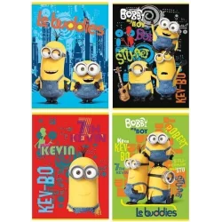 ZESZYT W KRATKĘ 16 KARTEK A5 MINIONKI