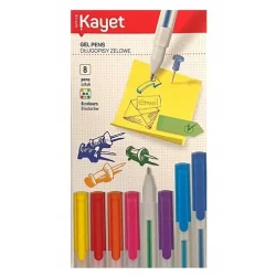 DŁUGOPIS ŻELOWY KAYET 8 KOLORÓW