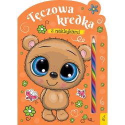 MIŚ. TĘCZOWA KREDKA. KOLOROWANKA Z NAKLEJKAMI