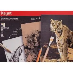 BLOK RYSUNKOWY A4 3 RODZAJE PAPIERU